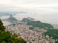 Copacabana on the right (behind the hill)